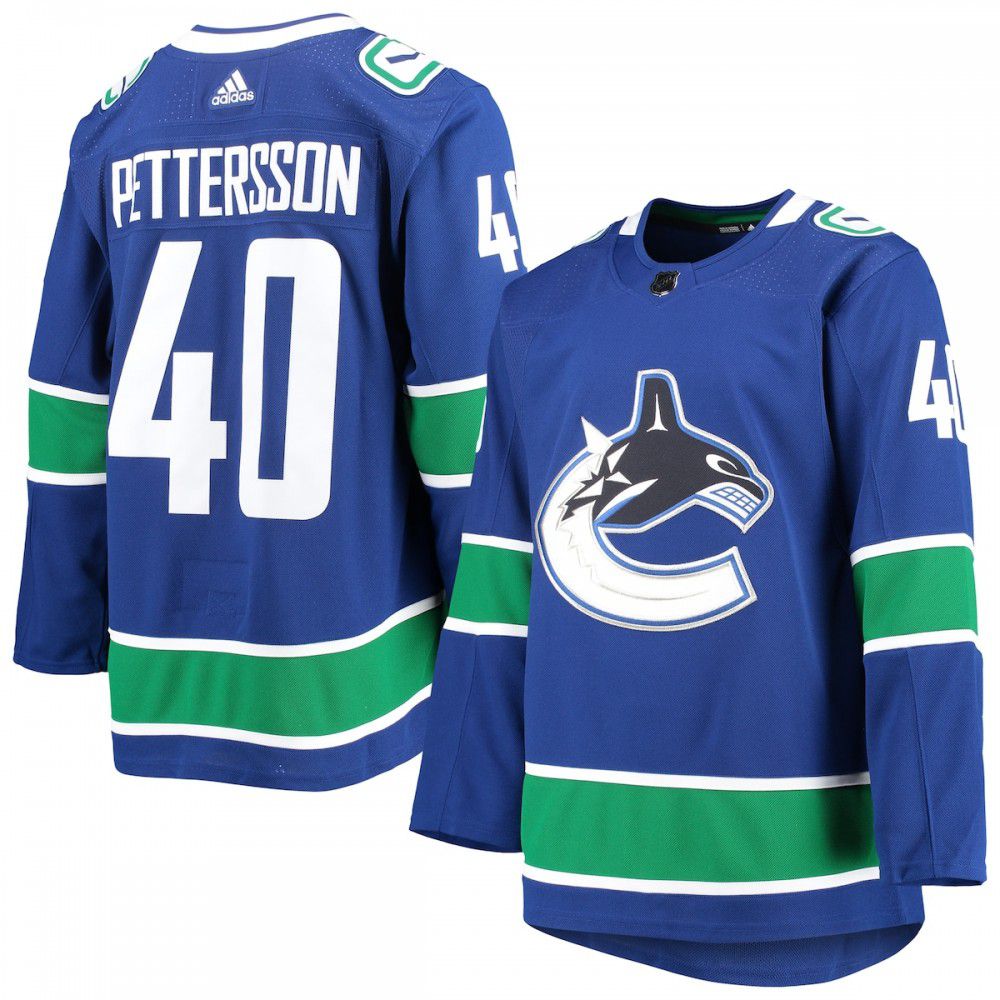Elias Pettersson Vancouver Canucks adidas 2020/21 Authentic Home Player Jersey - Blue-Pro Kit Vault | Brand New 26/27 Sports Jerseys